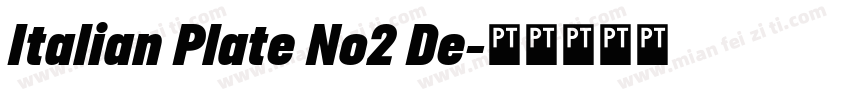 Italian Plate No2 De字体转换